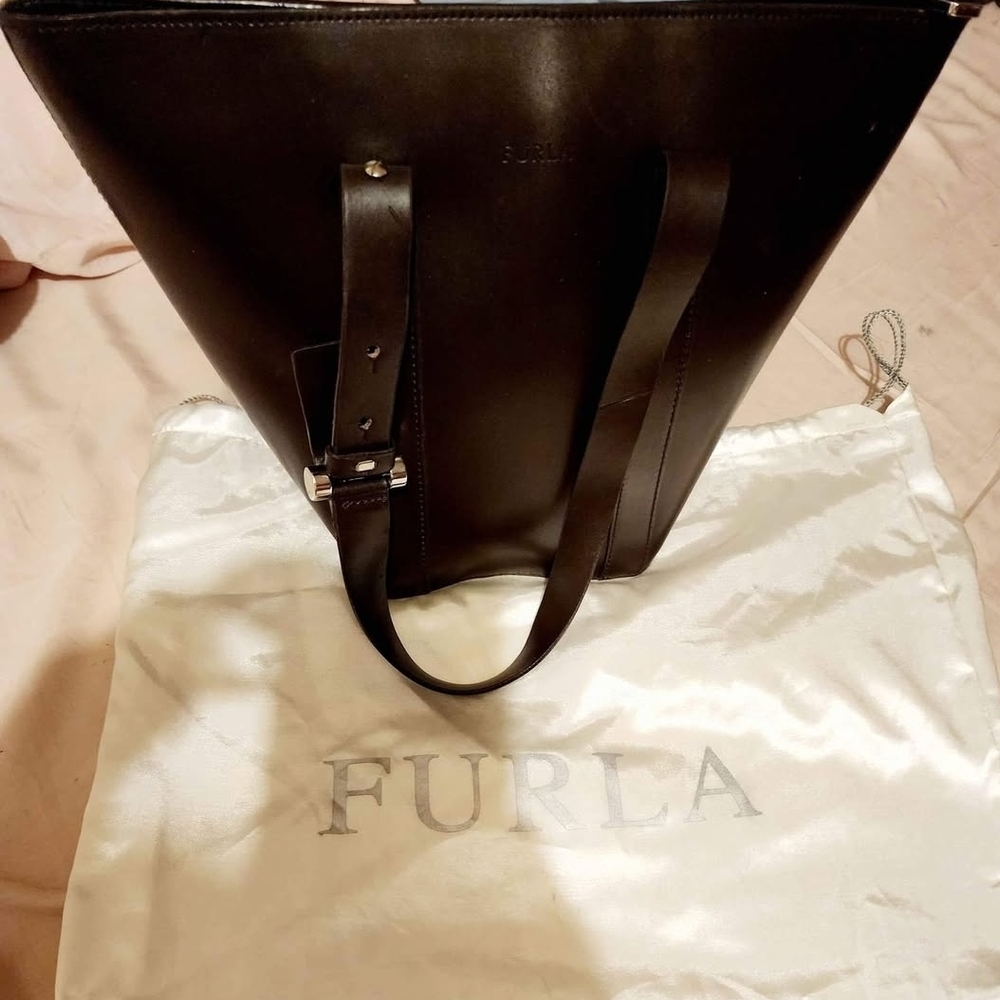Furla BROWN Leather Tote Bag